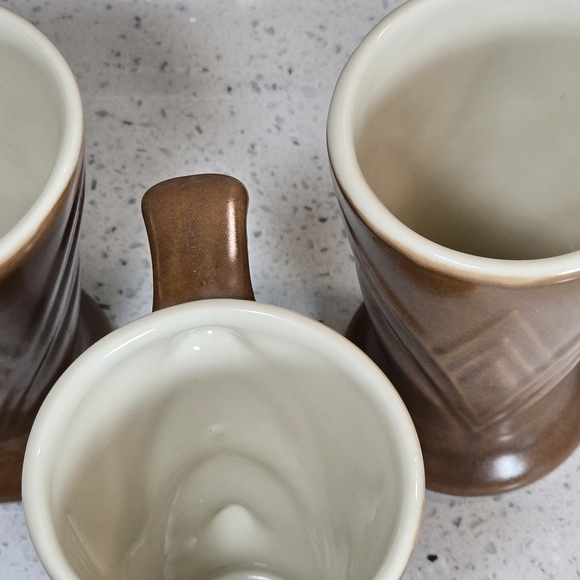 Vintage Nesbitt Art Deco Hot Chocolate Cocoa Advertising Mugs ~ Set of 3 - Picture 2 of 5